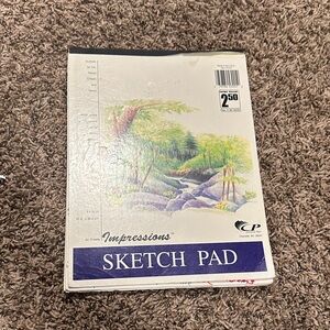 Impressions Sketch Pad with Scenic Green and Purple Design